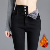 High Waist jeans Pants_Winter